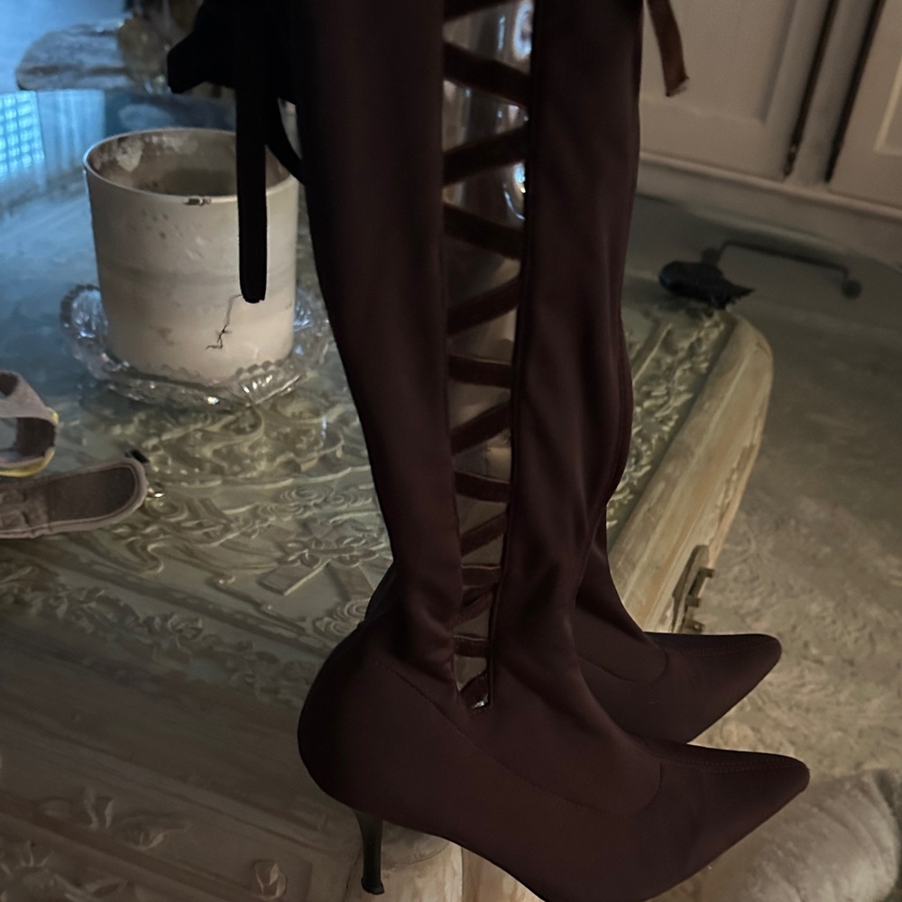 Summer Rio Dark Brown Heeled Boots